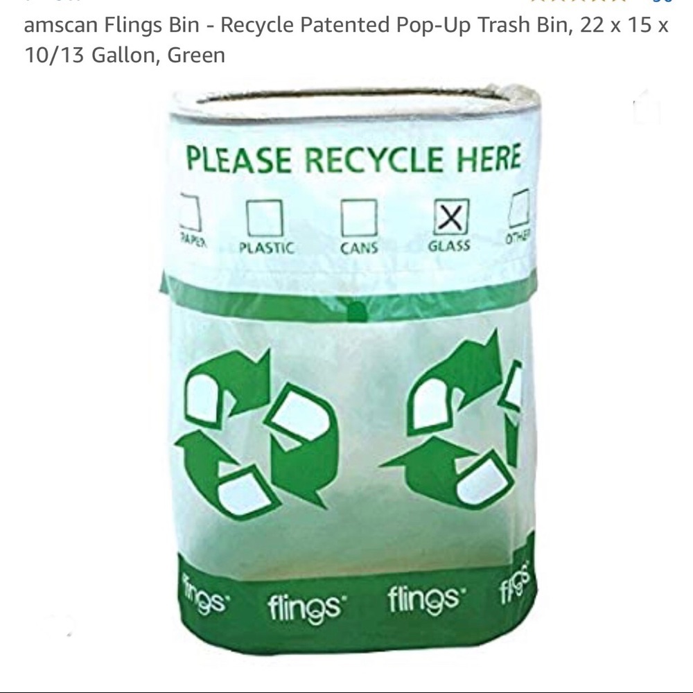 Flings Pop up Recycle bin. Instant Set up.NWT.💙